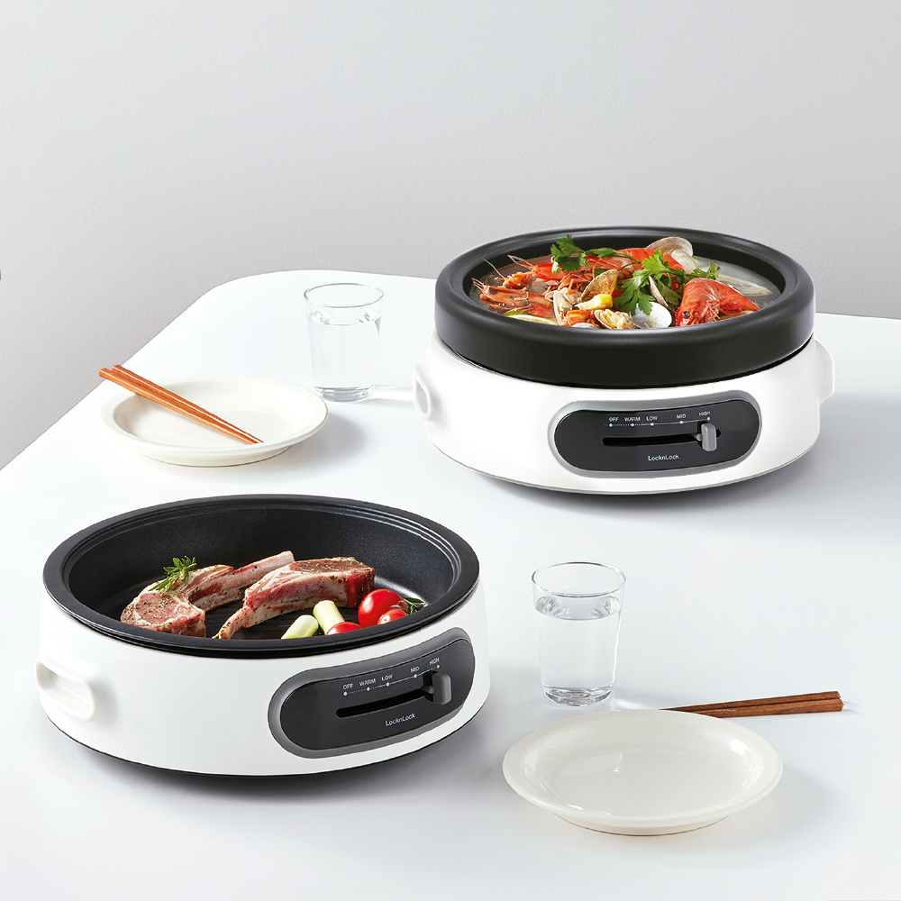 [Voucher 10% tối đa 300k] NồI ĐiệN Đa Năng Locknlock Multi Cooker 220 - 240V, 50/60Hz, 1300 - 1500W, 4L - Màu Trắng - EJP544WHT, , large image number 1